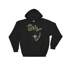 Load image into Gallery viewer, Adult This Girl Loves The Saints Hooded Sweatshirt