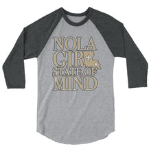 Load image into Gallery viewer, Adult NOLA Girl State of Mind (LA) Two Tone Shirt (3/4 Sleeve)