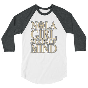 Adult NOLA Girl State of Mind Two Tone Shirt (3/4 Sleeve)