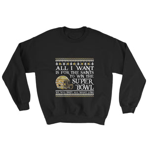 Adult Unisex All I Want- Saints Superbowl 2019 Sweatshirt
