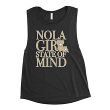 Load image into Gallery viewer, Ladies’ NOLA Girl State of Mind (LA) Muscle Tank