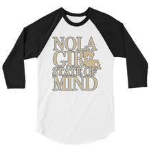 Load image into Gallery viewer, Adult NOLA Girl State of Mind (LA) Two Tone Shirt (3/4 Sleeve)