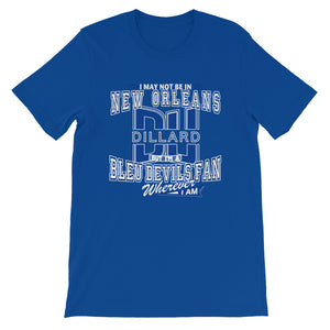 Premium Adult Short-Sleeve Blue Devil Fan- Wherever I Am T-Shirt