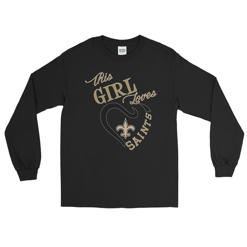 Adult This Girl Loves The Saints T-Shirt (LS)