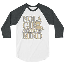 Load image into Gallery viewer, Adult NOLA Girl State of Mind (LA) Two Tone Shirt (3/4 Sleeve)